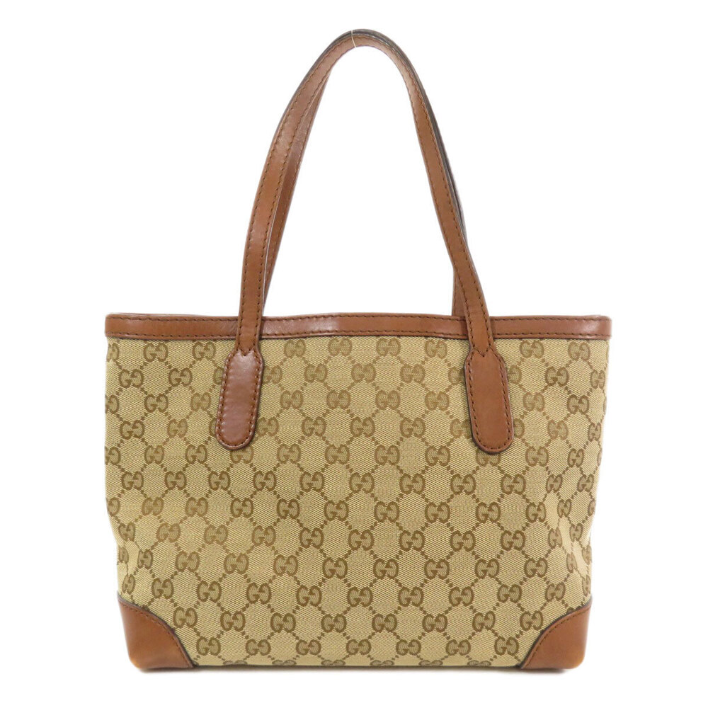 Gucci bag Stirrup tan leather Brown tote stirrup Canvas GG